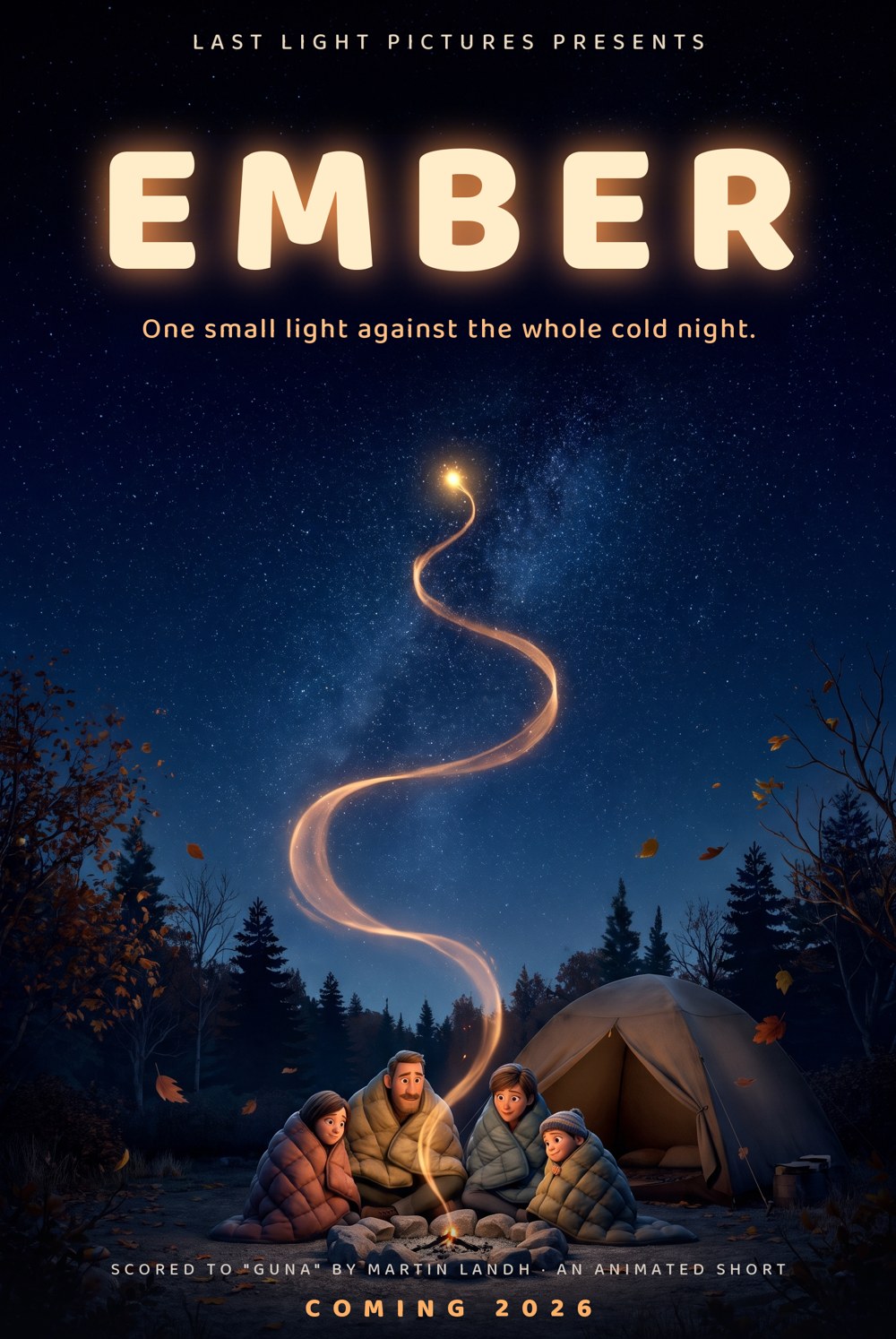 EMBER — a small glowing ember with a cracked shell and molten heart in a dark ash bed